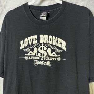 Vintage Third Rail T Shirt Mens XL Black Skate Streetwear Love Broker Y2K R3